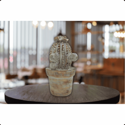 Cacto Decorativo em Resina Marrom BTC