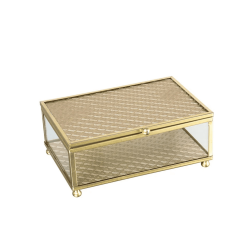 F - CAIXA DECORATIVA BG/DOURADO KV0285 BTC