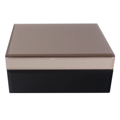 F - PORTA JOIAS MADEIRA/VIDRO NUDE/PT AI0025 BTC