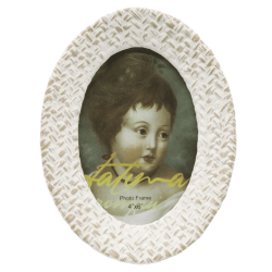 Porta Retrato em Resina OP0035 BTC - Branco/Bege