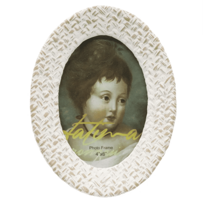 Porta Retrato em Resina OP0035 BTC - Branco/Bege