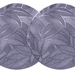 Jogo Americano Folhado Redondo Prata Mesa Posta 1 Pc BTC