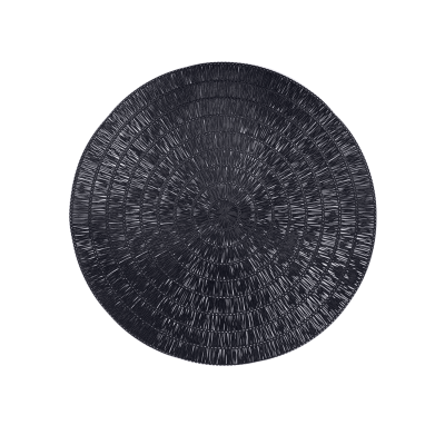 Jogo Americano Redondo Preto PVC para Mesa Posta 1 Pc BTC