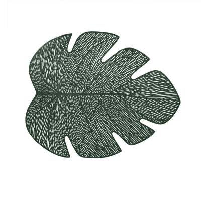 Jogo Americano Folha Verde PVC para Mesa Posta 1 Pc BTC