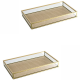 F - BANDEJA DECORATIVA BG/DOURADO KV0287 BTC