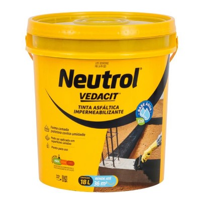 Neutrol Pintura Asfaltica Base Agua 18L Vedacit