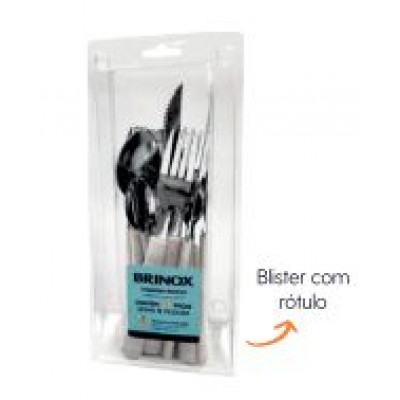 Faqueiro Riviera Aço Inox 16 Peças Preto - 6025/319 BRINOX