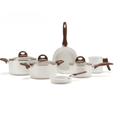 Conjunto 06 Pan Ceram  Smart Vanilla 4791/102 Brinox