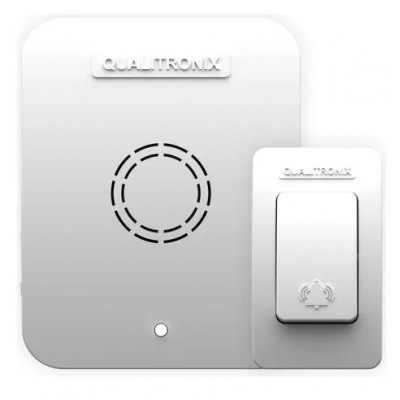 Campainha Sem Fio 150m Anti Furto Branco QC1 Qualitronix