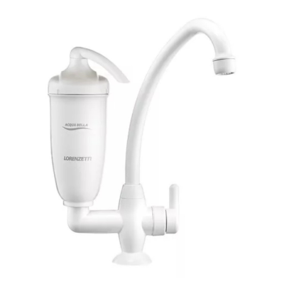 Torneira com Filtro Plástico Branco Acqua Bella Mesa Purificador Lorenzetti