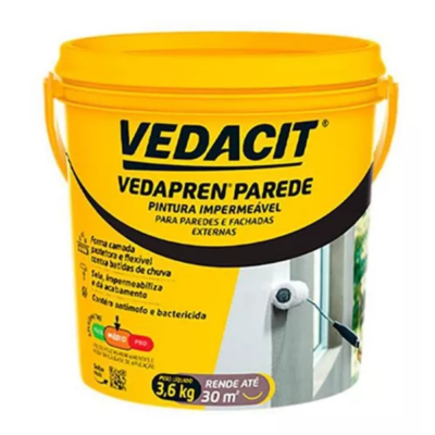 PINTURA IMPERMEAVEL PAREDE VEDAPREN 3,6KG VEDACIT