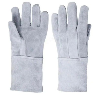 LUVA EM RASPA C/ REFORÇO PUNHO 20CM GLOBAL PLASTIC