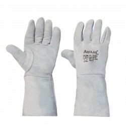 LUVA EM RASPA C/ REFORÇO PUNHO 20CM GLOBAL PLASTIC