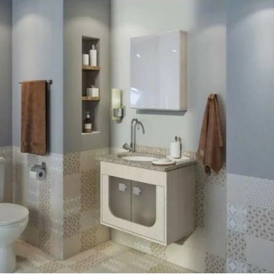 Armario Siena 60Cm C/ Espelh Bianco/Amarelo Gaam