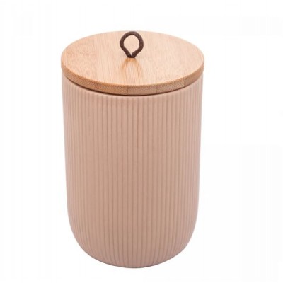 POTICHE CERAM C/TP BAMBU LINES 12,5CM BG 8673 LYOR