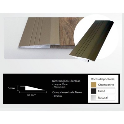 REDUTOR P/LAMINADO 10MM NATURAL 3,0MT NEW PONTA