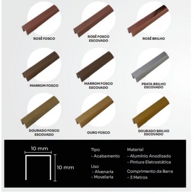 PERFIL MOSCOW CRISTAL PRATA BRL 3,0MT NEW PONTA