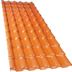 TELHA PVC PLAN TERRACOTA 2,42X0,88 06 ONDAS MAXPLAST