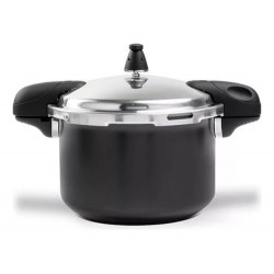 Panela de Pressão 22 cm 5,4 L Revestimento Cerâmico Linha Ceramic Life Pressure Brinox - Preto