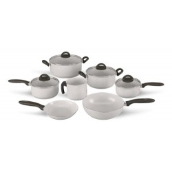 Jogo De Panelas 7 Peças Ceramic Life Suprema Vanilla Brinox