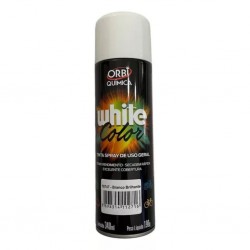 Tinta Spray Branco Brilhante Secagem Rapida 340ml - Orbi