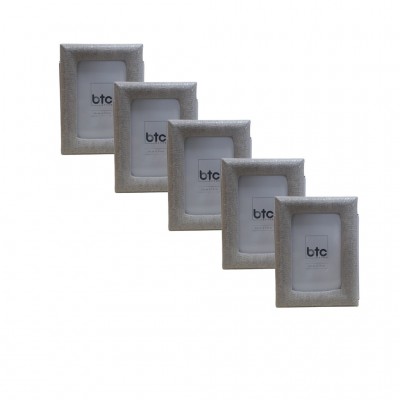 Porta Retrato Rústico 15x10 cm MDF Tecido Bege BTC