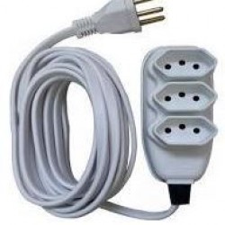 EXTENSAO PP 3 VIAS 5,0M 10A 250V BR ILUMI