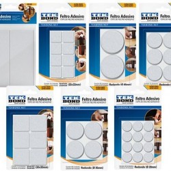 FELTRO QUADRADO 22MM BRANCO C/16 TEKBOND