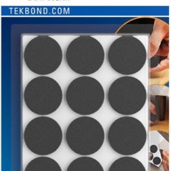 FELTRO REDONDO 20MM PRETO C/24 TEKBOND