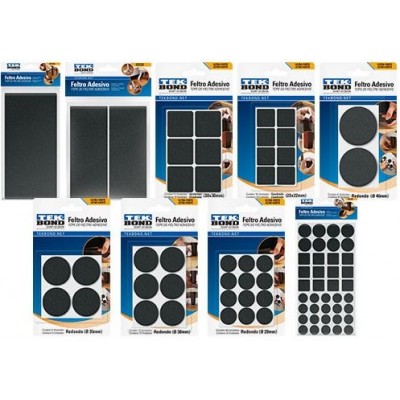 FELTRO REDONDO 20MM PRETO C/24 TEKBOND