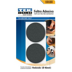 FELTRO REDONDO 46MM PRETO C/4 TEKBOND