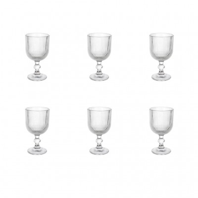 Jogo de 6 Taças De Vidro Sleek 240mlx - TC23229 Mimo Style