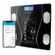 Lyor Casa Limpa Balança Para Bioimpedância De Vidro Com Bluetooth E App Cor Preto