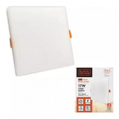 O - PAINEL LED 17W BORDA INFINITA QUAD 6500K B&D