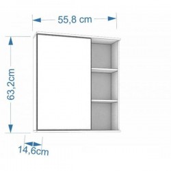 ESPELHO TREVISO 56CM AMENDOA MGM