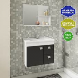 Armario Hortencia 55Cm C/Espelheira Br/Pt