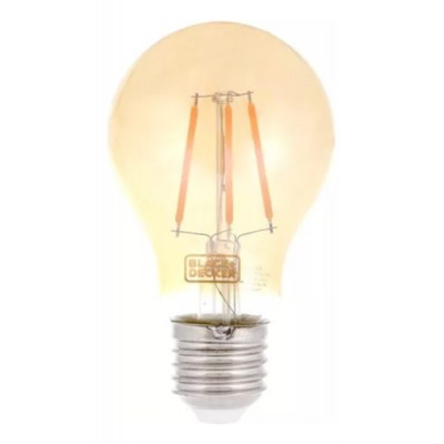 O - LAMPADA LED FILAMENTO A60 AMBAR 03W 2200K B&D