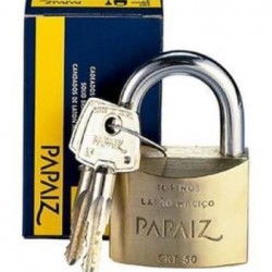 Cadeado Latao 50Mm Chaves Tetra Em Latao Papaiz