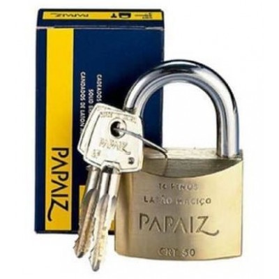 Cadeado Latao 50Mm Chaves Tetra Em Latao Papaiz