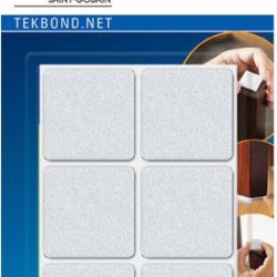 FELTRO QUADRADO 30MM BRANCO C/12 TEKBOND