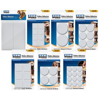 FELTRO QUADRADO 30MM BRANCO C/12 TEKBOND