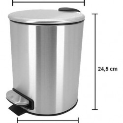 LIXEIRA ACO INOX COM PEDAL 03L ALX23095 MIMO