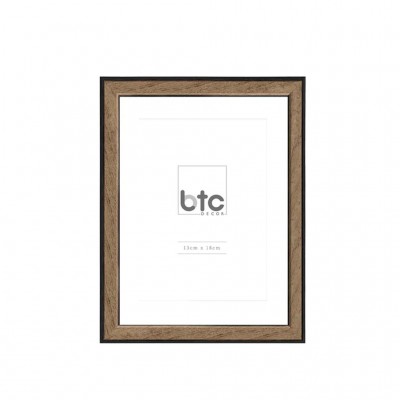 Porta Retrato 18x13 cm Bordas Finas Resina Madeira BTC