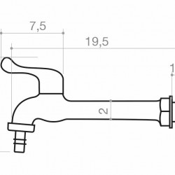 TORN PIA ALAVANCA 18CM ABS CR 1659 CIVITT