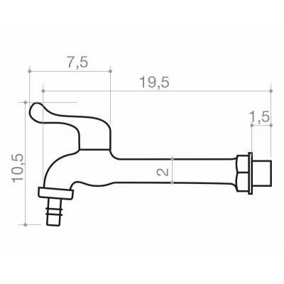 TORN PIA ALAVANCA 18CM ABS CR 1659 CIVITT