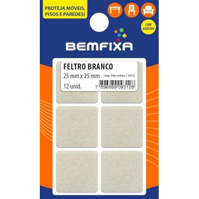 F - FELTRO ADES QUAD BR 25X25MM C12 9313 BEMFIXA
