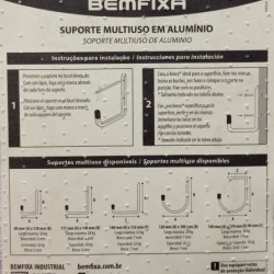 F - SUPORTE MULTIUSO ALUM 120MMX190MM BEMFIXA