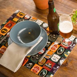 F - JOGO AMERICANO PVC PRINT BEER STAMPS