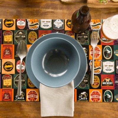 F - JOGO AMERICANO PVC PRINT BEER STAMPS