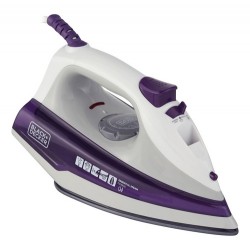Ferro De Passar Roupa Black Decker Com Vaporizador Base Antiaderente Branco E Roxo Modelo Fx1000